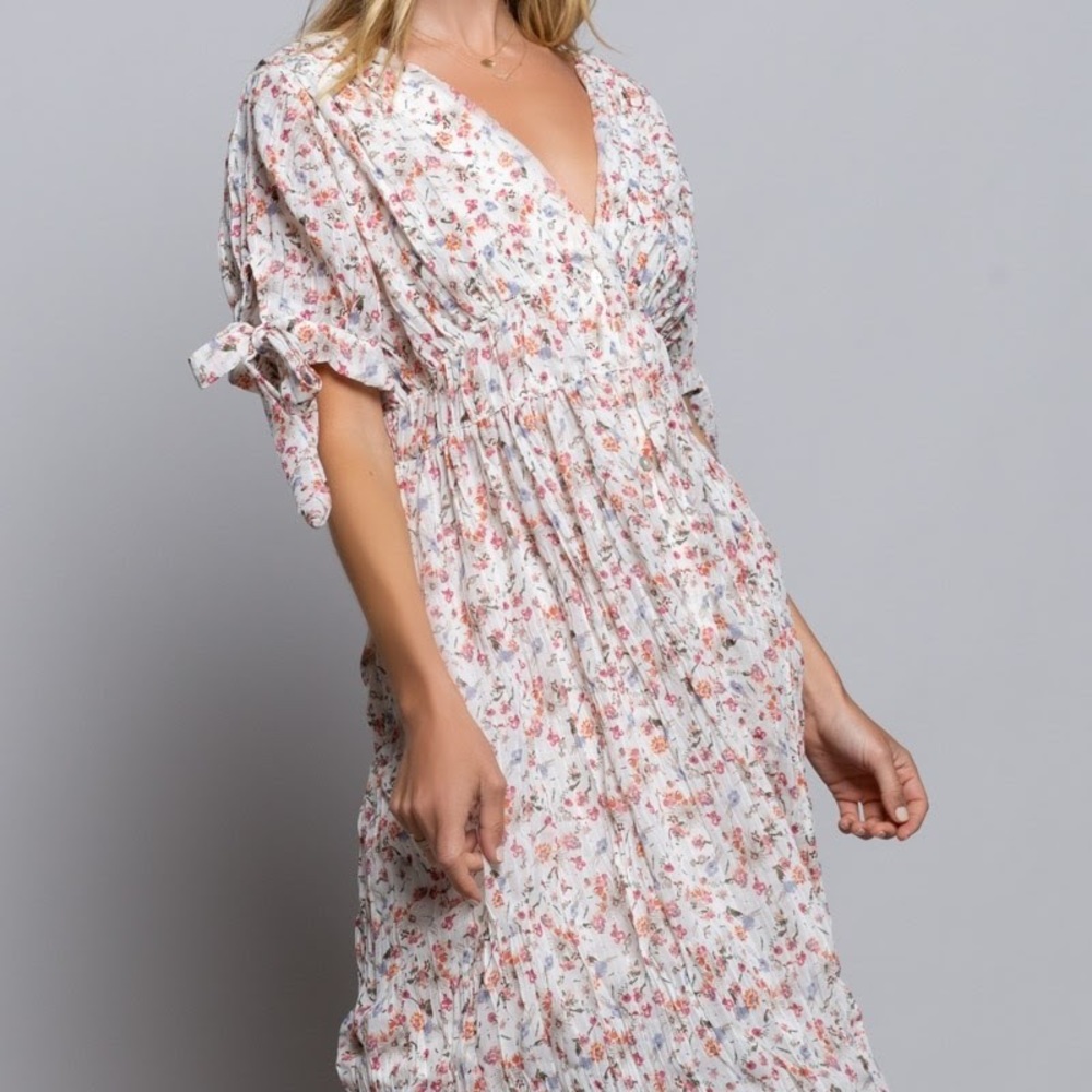 Dang cute spring floral midi dress - Picture 2 of 5
